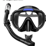 Seovediary Snorkel Set Dry Top Anti Splash Adult Mask Gear Blue Black. Fixed Price $15.34.