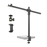 Camera Desk Mount Webcam Stand With Overhead Articulating 2DFPGYL, Black. Fixed Price $35.75.