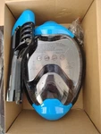 Zeeporte Dive Full Face Mask, Snorkeling Gear For Adults Blue/blk Sm/m. Fixed Price $14.40.