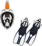 Ocean Reef Aria Qr+, Duo Ii Travel Ready Mask/fins Set Diving, Snorkeling White. Fixed Price $115.44.