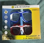 New U.s. Divers Ecuador Jr Set Of 2 Junior 6+ Swim Masks. Fixed Price $14.95.