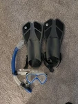 Seavenger Snorkel, Breathing Tube And Fins. Fixed Price $15.00.