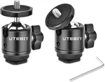 Utebit 2 Pack Mini Ball Head With 1/4" Hot Shoe Mount Adapter Max Load. Fixed Price $19.28.