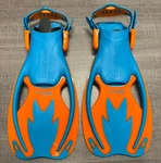 Kids Cressi Rocks Snorkel Fins (blue/orange) - Size L/xl. Fixed Price $15.00.