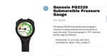 Genesis Scuba Mini Analog Pressure Gauge - Psi (PG2229) + Sherwoow Wrist. Fixed Price $150.00.