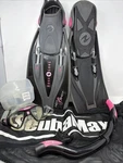 Aqua Lung Shot Fins Regular Pink Technisub Micromask Impulse 3 Snorkel Set. Fixed Price $89.99.