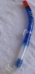 Ist Snorkel Blue With Clear Liquid Silicone Mouthpiece And Flexible Elbow. Fixed Price $21.00.