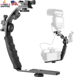 Chromlives Camera Mount Video Grip L-bracket With Dual Flash Cold Shoe. Fixed Price $17.23.
