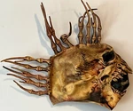 Spirit Halloween Skull Fin Fang Mohawk Bones Scary Adult Full Head Costume Mask. Fixed Price $19.53.