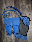 Scuba U.s. Divers Flippers 2 Snorkels, Goggles Plus Bag Youth L/xl (us 1-4). Fixed Price $19.99.