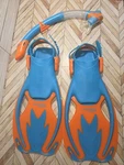 Used Cressi Rocks Kid Fins Blue/orange Large/x-large W/snorkel. Fixed Price $14.99.