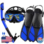Divlmt Adult Snorkeling Gear Set: Fins, Anti-fog Mask & Dry Pro Dive. Fixed Price $63.98.
