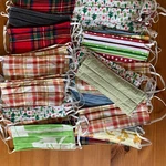 Lot Of 40 Handmade Cotton Face Masks Christmas Fall Seasonal Reusable Bulk Set. Fixed Price $24.00.