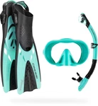 Cressi Explorer Snorkeling Sets, Aqua Green, L/xl. Fixed Price $127.83.