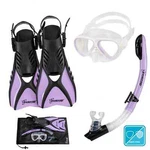 Seavenger Kids Dry Top Snorkel Mask Fins Bag Travel Set - Soft Lavender Xs. Fixed Price $31.49.