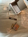 Baldwin 8601.190 Pocket Door Passage Mortise Body Brass With Black Plate. Fixed Price $150.00.