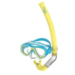 Speedo Kids Mask And Snorkel Set Turquoise Gaiety Ages 3-8 Yellow Blue. Fixed Price $7.95.