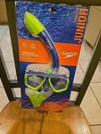 Speedo Jr Reefsxout Kid's Mask And Snorkel Set - Blue/green New!. Fixed Price $21.99.