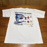 Vintage 90S Shark Diver Diving Nature Cozumel Mexico Tourist Funny Shirt. Fixed Price $19.99.