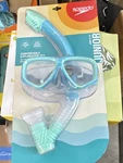 Speedo Jr. Reefscout Mask & Snorkel Set Comfortable Exploration Blue Junior. Fixed Price $15.22.