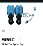 Seac Tris Sprint Dry Snorkel Set. Fixed Price $30.00.