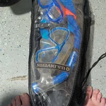 U.s. Divers Strike Snorkel Set W/ Fins, 2 Masks, Carry Bag Blue/black. Fixed Price $14.00.