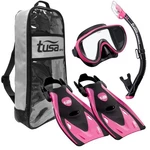 Tusa Adult Snorkeling Set Silicone Mask Dry Fins Travel Bag H.b.s.. Fixed Price $124.90.