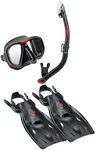 Tusa Powerview Adult Dry Travel Mask Fins Set Scuba Diving Snorkeling. Fixed Price $103.00.
