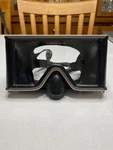 Vintage Coral Tempered Glass Stainless Steel Wrap-around Diving Snorkel Mask. Fixed Price $15.99.