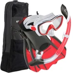 U.s. Divers Diva 2 Pro Lx Women Snorkel Set Small 5-8 Mask Fins Bag Red New. Fixed Price $100.00.