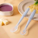 2PCS Baby Silicone Spoon Set Learning Stars Tableware Kids Soft. Fixed Price $12.99.