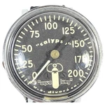 Vintage Us Divers Calypso Aqua Lung 200' Depth Gauge 48MM Silver Case Black Band. Fixed Price $64.99.