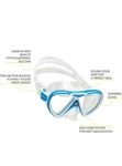 Cressi Pegaso Mask And Iguana Snorkel Dry Kids Package Color Blue Semi. Fixed Price $34.99.