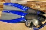 Body Glove Snap Scuba Flippers Size 12-13 & Mask Nylon Bag. Fixed Price $15.00.