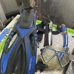 Us Divers Blast Size L/xl 9-13 Sport Snorkeling Split Fins, Mask, Bag W. Fixed Price $42.00.