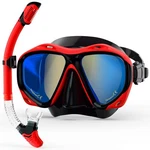 Melumilu Set Adult, Dry Snorkel, Blue Electroplated, 180 Panoramic View. Fixed Price $33.13.