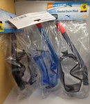 Lot Of 3 Adult Snorkel Mask Sets Pc Lens Adjustable Strap Swimgear Gf. Fixed Price $16.55.
