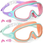 2 Pack Kids Goggles For 3-15 Uv Protection Anti-fog Pool Water Swimming. Fixed Price $11.99.