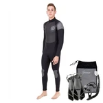 Seavenger Men 3MM Odyssey Full Wetsuit And Black Silicone Aviator Snorkel Set. Fixed Price $116.99.