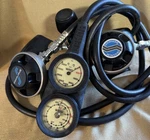 Vintage Tekna Scuba Gauges Cluster Primary Secondary Regulator Sherwood Octopus. Fixed Price $150.00.