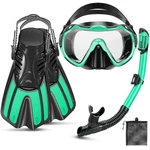 Ctsaytl Snorkel Set: Mask, Fins, Dry & Earplugs For Kids Adults. Fixed Price $48.84.