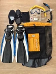 Snorkeling / Swim Gear Set Aqua Lung, Atomic, Deep See, Stahlsac. Fixed Price $273.00.