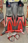 Us Divers Adult Xl 11.5-13 Mens Snorkeling Set W/ Tempered Glass Mask Clean. Fixed Price $25.55.