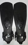 Deep Sea Aqua Lung Pulse Swim Fins Split Open Heel Black Diving Adult Sz Medium. Fixed Price $8.00.
