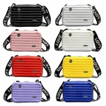 Us Women Suitcase Box Shape Crossbody Shoulder Bag Letter Band Travel Carrying. Fixed Price $7.99.