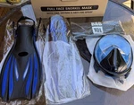 Snorkelstar Full Face Mask Set Size W/ Fins Dry Bag Anti-fog Spray. Fixed Price $35.00.