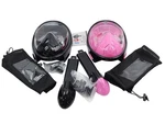 Qingsong 2 Pack Camera Mount Anti-fog Large Full Face Snorkel Mask Black Pink. Fixed Price $49.81.