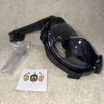 Wstoo Full Face Snorkel Mask Adult Black 180 View Dry Top Anti-fog Camera Mount. Fixed Price $24.00.