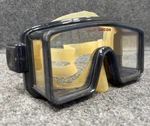 Vintage Dacor Tempered Lens Dive Mask Stainless Steel Tri-view Wrap Around. Fixed Price $28.49.