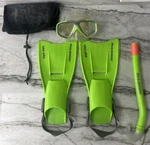 Rip Kids Set, Youth Swim Mask, Snorkel, Fins & Dive Bag. Fixed Price $20.00.